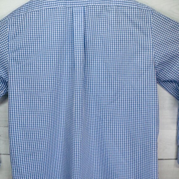 Brooks Brothers Classic Blue Gingham Button-Down Shirt – 17 / 36 (Approx XL) - Picture 9 of 13